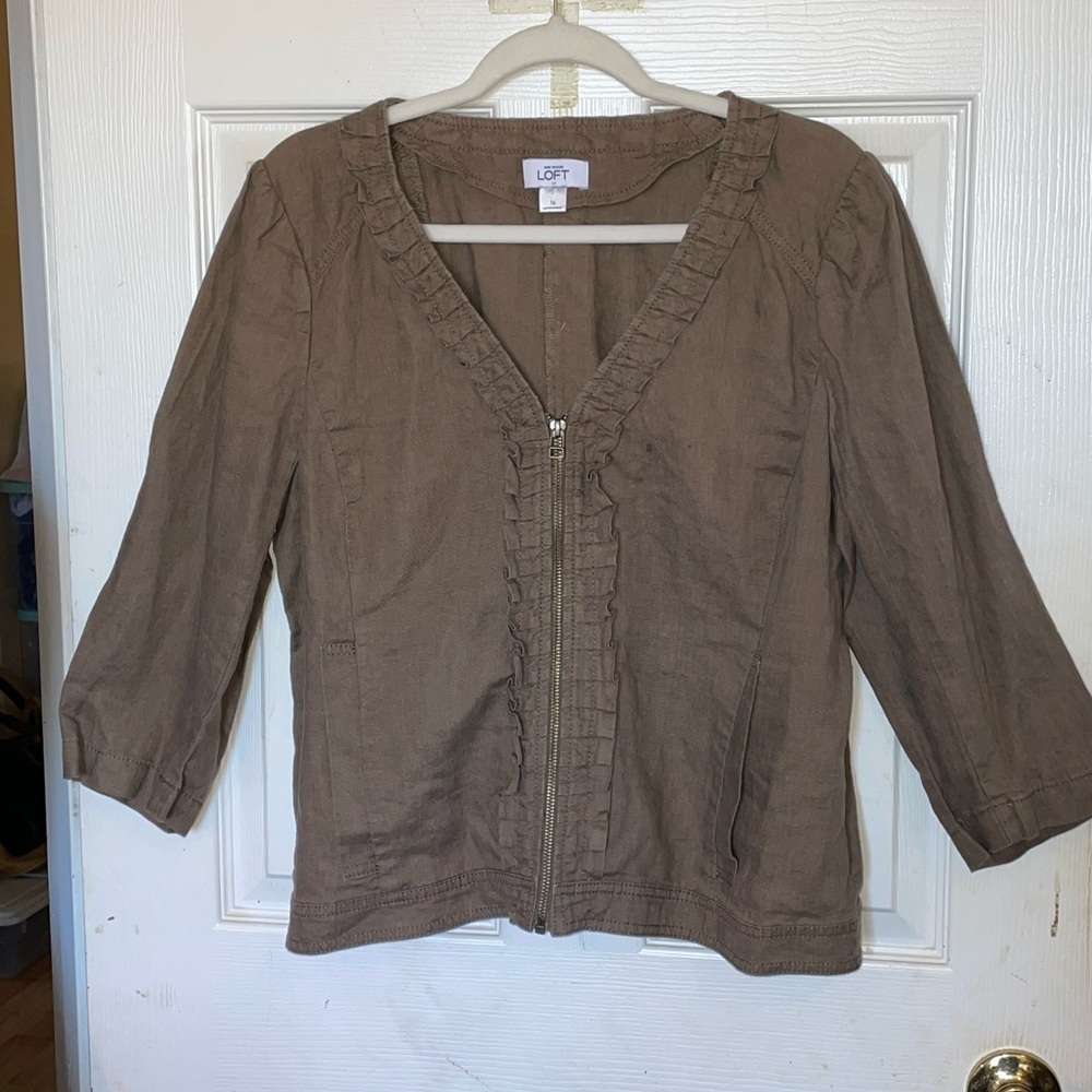Loft casual jacket - 100% linen - size 16